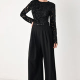 AFTER DARK LACE WIDE LEG JUMPSUIT