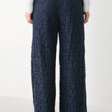 MIDNIGHT PETAL FLOW WOVEN LACE PANTS