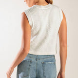 NOTHING LIKE IT WHITE KNIT VEST