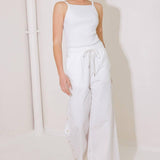 BIT OF SUNSHINE WHITE SWEATER KNIT TANK TOP