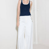 DEEP CONNECTION NAVY KNIT TANK TOP