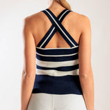 SHINE BRIGHT NAVY KNIT TOP