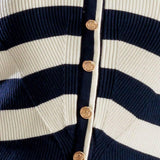 SHINE BRIGHT NAVY KNIT TOP