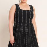 SUGAR STRIPE JACQUARD SWEATER MINI DRESS