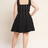 SUGAR STRIPE JACQUARD SWEATER MINI DRESS