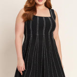 SUGAR STRIPE JACQUARD SWEATER MINI DRESS