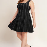 SUGAR STRIPE JACQUARD SWEATER MINI DRESS