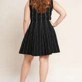 SUGAR STRIPE JACQUARD SWEATER MINI DRESS