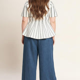 EVENING RUSTLE JACQUARD SWEATER TOP