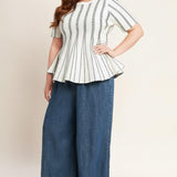 EVENING RUSTLE JACQUARD SWEATER TOP