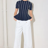 EVENING RUSTLE JACQUARD SWEATER TOP