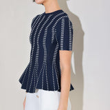 EVENING RUSTLE JACQUARD SWEATER TOP