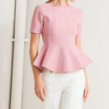 EVENING RUSTLE JACQUARD SWEATER TOP