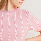 EVENING RUSTLE JACQUARD SWEATER TOP