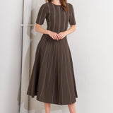 DOT DANCE SWEATER KNIT MIDI DRESS