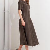DOT DANCE SWEATER KNIT MIDI DRESS
