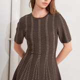 DOT DANCE SWEATER KNIT MIDI DRESS