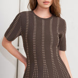 DOT DANCE SWEATER KNIT MIDI DRESS