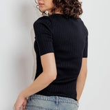MODERN CURL SWEATER KNIT TOP