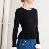 DELICATE EDGE SWEATER KNIT TOP