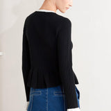 DELICATE EDGE SWEATER KNIT TOP
