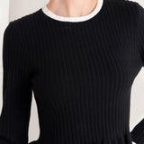 DELICATE EDGE SWEATER KNIT TOP