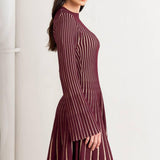 VERTICAL GRACE SWEATER MINI DRESS