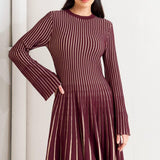 VERTICAL GRACE SWEATER MINI DRESS