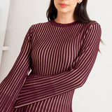 VERTICAL GRACE SWEATER MINI DRESS