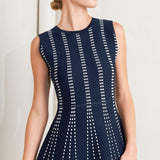 PERFECTLY POISED JACQUARD SWEATER MIDI DRESS