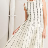PERFECTLY POISED JACQUARD SWEATER MIDI DRESS