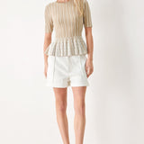 EASY SUMMER STRIPE SWEATER KNIT TOP