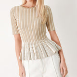 EASY SUMMER STRIPE SWEATER KNIT TOP