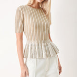 EASY SUMMER STRIPE SWEATER KNIT TOP