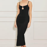 WESTERN EDGE BLACK SWEATER KNIT MIDI DRESS