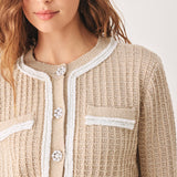 CAMELIA CONTRAST-BORDER CARDIGAN