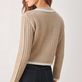 CAMELIA CONTRAST-BORDER CARDIGAN