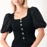 HEARTS ON YOU SWEATER KNIT TOP