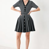 BLACK PARLOR MELODY SWEATER MINI DRESS