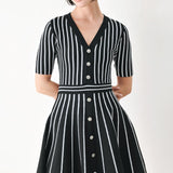 BLACK PARLOR MELODY SWEATER MINI DRESS