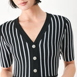 BLACK PARLOR MELODY SWEATER MINI DRESS