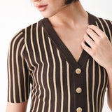 BROWN PARLOR MELODY SWEATER MINI DRESS