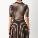 BROWN PARLOR MELODY SWEATER MINI DRESS