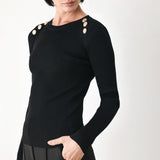 SOFT CREAM CLASSIC RIB SWEATER TOP