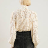 PATRIOTIC PRINCESS WOVEN LACE TOP