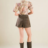 SLEEK SIMPLICITY WOVEN TOP