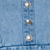 EVER SO SWEET LIGHT INDIGO DENIM TOP