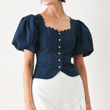 NEVER ORDINARY WHITE WOVEN TOP