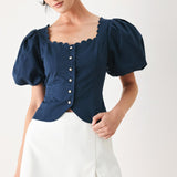 NEVER ORDINARY WHITE WOVEN TOP