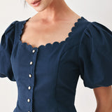 NEVER ORDINARY WHITE WOVEN TOP